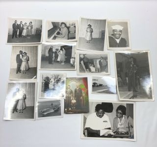 Vintage Old Photo Reprint Of 1950’s - 50’s African American Wedding And Military