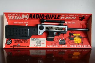 Vintage 1964 Mattel Secret Agent Zero M Portable Am Fm Radio Rifle Spy Gun Toy