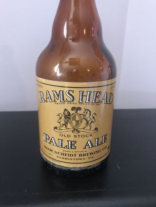 Rams Head Ale Beer Bottle Adam Scheidt Brewing Co Norristown Pa