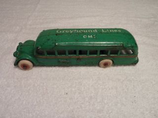Arcade Cast Iron Gmc Greyhound Lines Bus 7 1/2 " 1930 