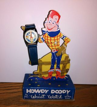 Vintage Howdy Doody Wrist Watch On Display