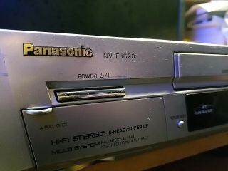 Panasonic Drive Nv - Fj620 Pal Vcr Vhs Player Vintage Retro Vtr Crt Tv Sony