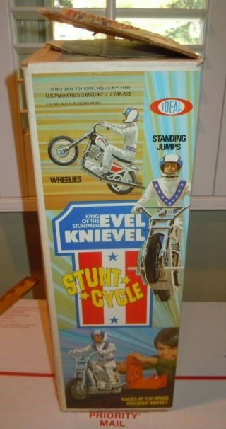Vintage Ideal Evel Knievel King Of The Stuntmen Evel Knievel Stunt Cycle