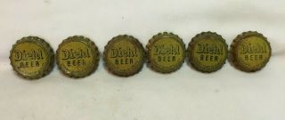 6 Old Advertising Beer Bottle Caps Diehl Beer Defiance Ohio Christ Diehl Brewery