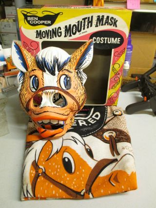 Halloween Mask Costume Mr Ed Mister Ed 1960s Tv Show Talking Horse Mib Oss