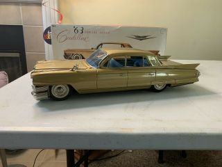 Very Rare 17” Large Bandai 1963 Cadillac Special Friction Drive Tin Box