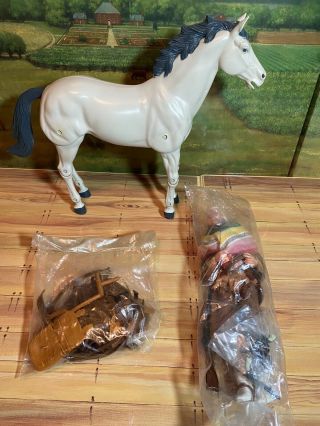 Vintage Marx Ready Gang 1977 Johnny West Outlaw Sundown And Dagger Horse