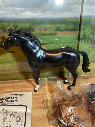 Vintage Marx Ready Gang 1977 Johnny West Outlaw Ringo Midnight Horse