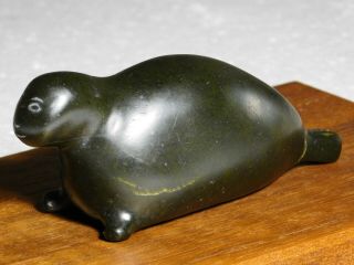 Inuit Eskimo Soapstone Carving Sculpture Seal With Human Face By ᑎᒥᓚ (temela)
