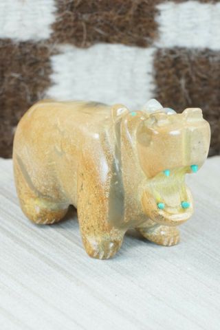 Hippo Zuni Fetish Carving - Enrike Leekya 2