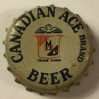 Canadian Ace Beer Bottle Cap; 1945 - 47; Chicago,  Il; Manhattan Brewing; Cork