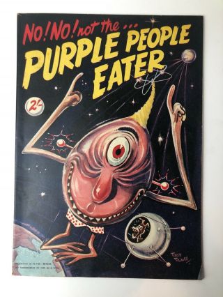Vintage Purple People Eater Pulp Comic 1958