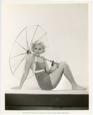 Barefoot Bathing Beauty 1933 Art Deco Blonde Pin - Up Girl Photograph