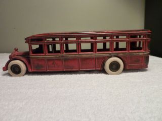 Arcade Cast Iron Toy A.  C.  F.  Coach Bus 11 1/2 " 1920 