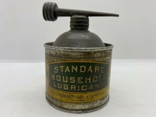 Old Gas & Oil Vintage Standard Oil Co.  Household Lubricant Advertising Tin Can