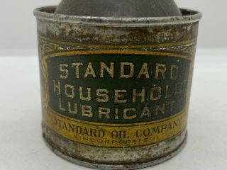 Old Gas & Oil Vintage Standard Oil Co.  Household Lubricant Advertising Tin Can 2