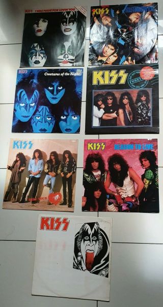 Kiss - Bundle Of 7 Vintage Uk 12 " Singles - 1980s