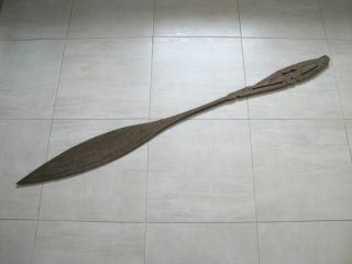 Old Papua Guinea Trobriand Islands Carved Wood Ceremonial Paddle 9583c