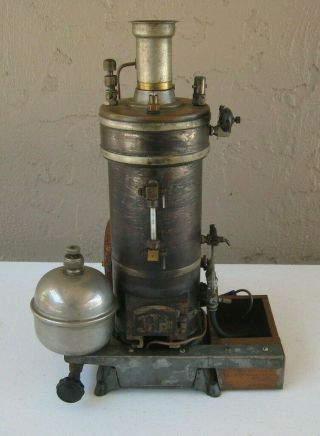 Rare German Bing Vertical Steam Engine 14 " Converted To Alcohol Pump Unusual