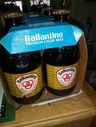 1974 Ballantine Beer 6 - 12 Oz.  Bottles With Carrier Old Stock Usa