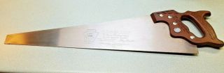 Vintage 26 " Disston D - 95 Crosscut Hand Saw 12 Tpi Rosewood Handle Fresh