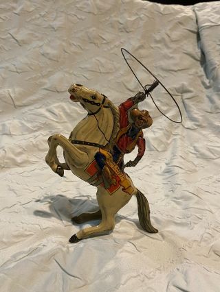 Lone Ranger And Horse Tin Toy
