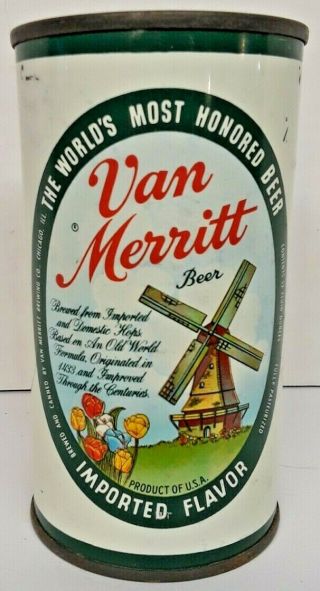Van Merritt Vintage Flat Top 12 Oz Flat Top Beer Can Straight Steel Chicago,  Il