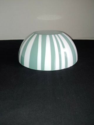 Mcm Vintage Catherine Holm 8 " Seafoam Green & White Striped Enamel Bowl