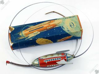 Gunterman Horikawa Nomura Moon Rocket West Germany Tin Robot Vintage Space Toy