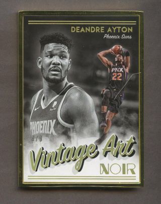 2018 - 19 Panini Noir Vintage Art Framed Deandre Ayton Suns Rc Rookie 8/9