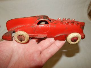 1930s Cast Iron Hubley Racer / Race Car Toy Automobile,  7 1/4 " Inches Long