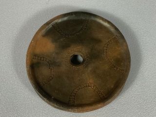 181013 - Ethiopian African Tribal Terracotta Mursi Lip - Plate - Ethiopia.