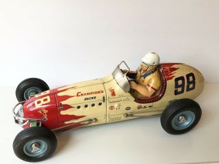 Rare Yonezawa Tin Friction 98 Champion Indianapolis 500 Race Car - Troy Ruttman