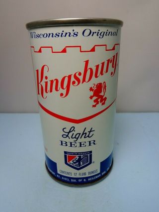 Kingsbury Light Straight Steel Pull Tab Beer Can 85 - 7 La Crosse,  Wisconsin