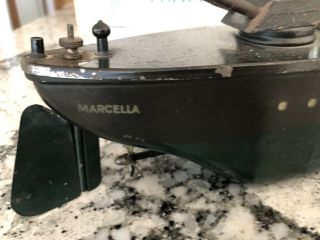 Vintage Orkin Craft Tin wind up toys Marcella boat / Ship 2
