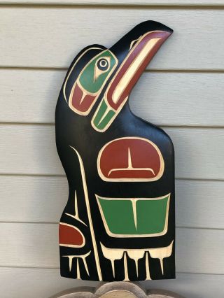 Northwest Coast Native Art Baker Raven Carving Plaque