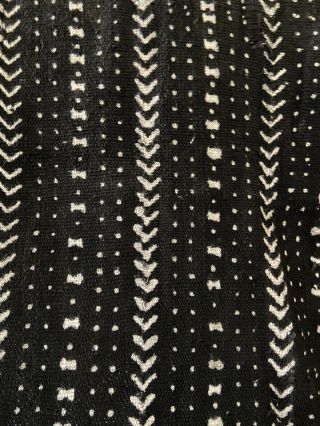African Black and White Mud Cloth Textile Mali 40 
