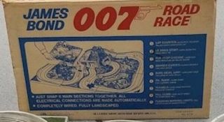 Vintage 1965 Gilbert 007 James Bond Slot Car Race Set