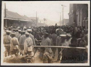 G15 China Jinan Incident 済南惨案 1928 Photo Be Taken Chinese Nra Soldiers