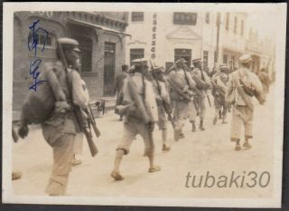 G10 China Jinan Incident 済南惨案 1928 Photo Marching Chinese Nra Soldiers