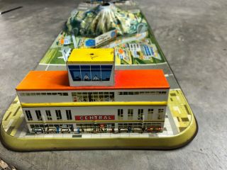 Vintage 1960s Tin Toy Pan Am Airport Airplane Very Rare.  West Germany 28” X 10” 2