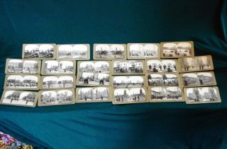 Stereograph Cards (23) Of San Francisco Earthquake,  And Stereograph