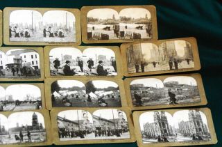 Stereograph Cards (23) of San Francisco Earthquake,  and Stereograph 4