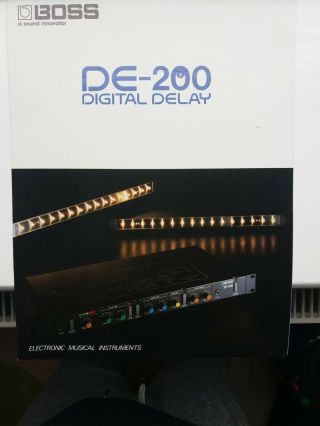 Boss De - 200 Digital Delay Vintage Sales Brochure With Tr606 Dr110 Drum Machines