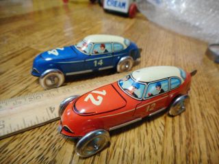 Vintage TIPPCO Race Car set Tin wind up Toy w Box W Germany 3