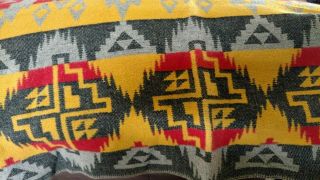 Vintage Native American Style Large Camp Blanket In Cotton Fleece