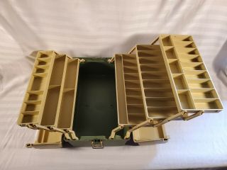 Vintage Plano 8606 Tackle Box 2 Sided 6 Tray Locking Made In Usa