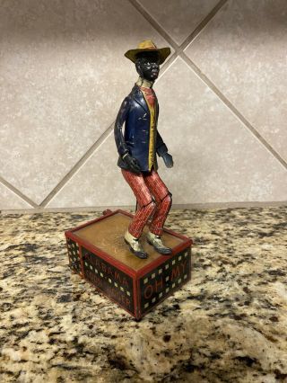 Rare Early Lehmann Tin Wind - Up Oh My Alabama Coon Jigger Toy - Box Only