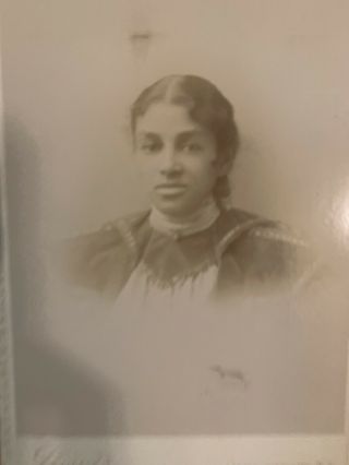 Antique Cdv Photo Young Black African American Woman Photograph - Ft Plain,  Ny