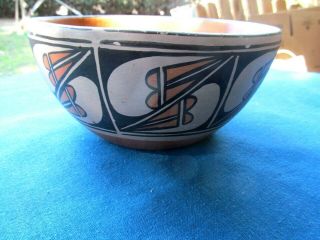 Vintage Southwest Native American Bowl Pot Alvina Garcia Santo Domingo Pueblo